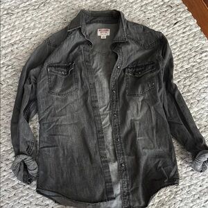 Grey/Black Button-Up Shirt